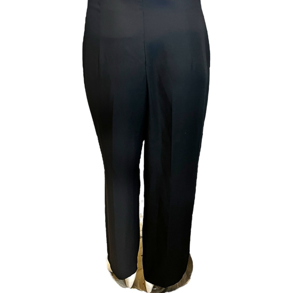 Joseph Ribkoff Vintage 70s-80s Black & White Mesh Bow Jumpsuit, 10-14 - Picture 11 of 14